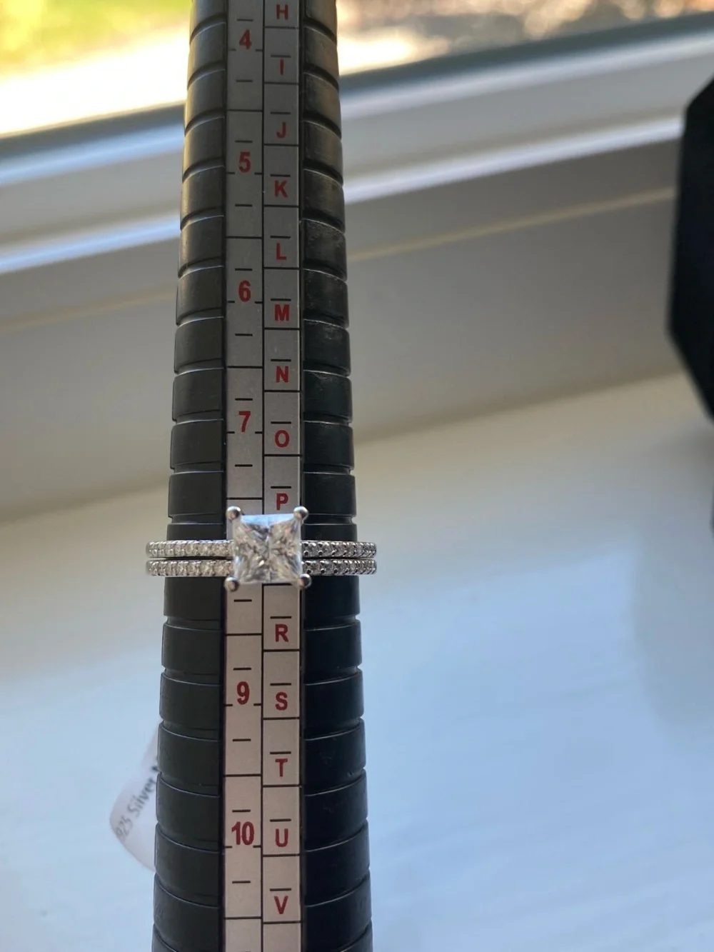 Princess Cut Engagement Ring Set Size 8